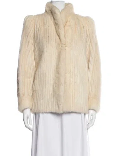 Pre-owned Fur Mink  Jacket In Neutrals