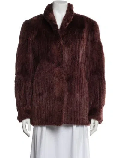 Pre-owned Fur Mink  Jacket In Purple