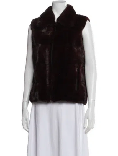 Pre-owned Fur Mink  Jacket In Red