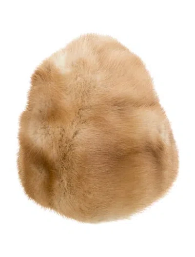 Pre-owned Fur Mink Hat In Neutral