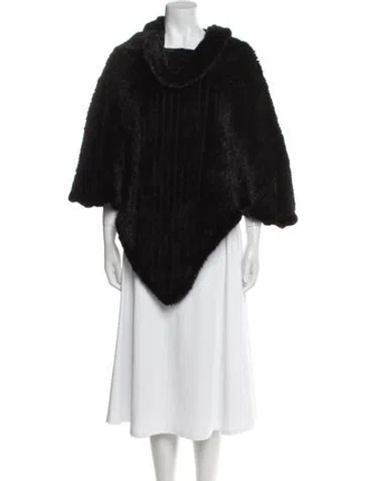 Pre-owned Fur Mink Jacket In Black