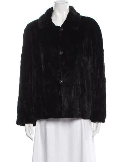 Pre-owned Fur Mink Jacket In Black