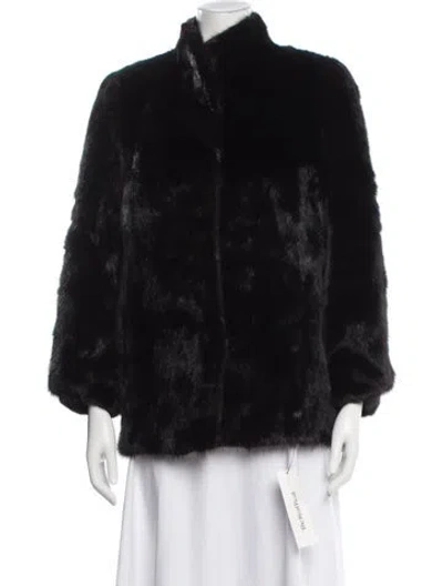Pre-owned Fur Mink Jacket In Black