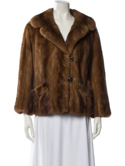 Pre-owned Fur Mink Jacket In Brown