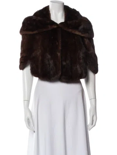 Pre-owned Fur Mink Jacket In Brown