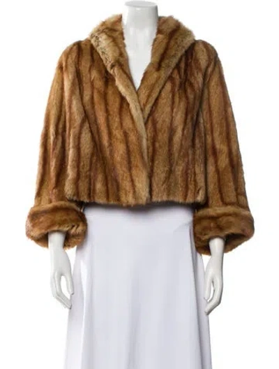 Pre-owned Fur Mink Jacket In Brown
