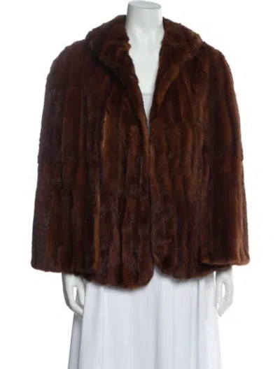 Pre-owned Fur Mink Jacket In Brown