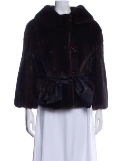 Pre-owned Fur Mink Jacket In Brown