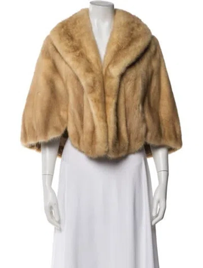 Pre-owned Fur Mink Jacket In Neutral