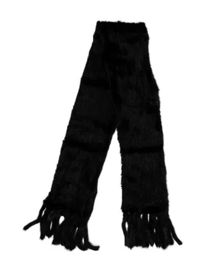 Pre-owned Fur Mink Scarf In Black