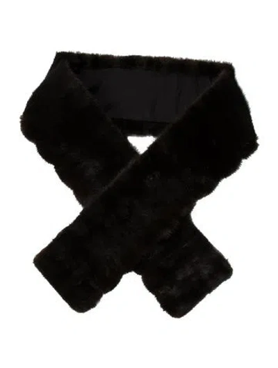 Pre-owned Fur Mink Scarf In Brown