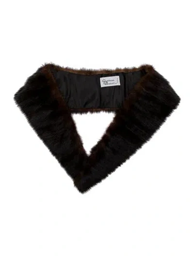 Pre-owned Fur Mink Scarf In Brown