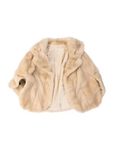 Pre-owned Fur Mink Scarf In Neutrals