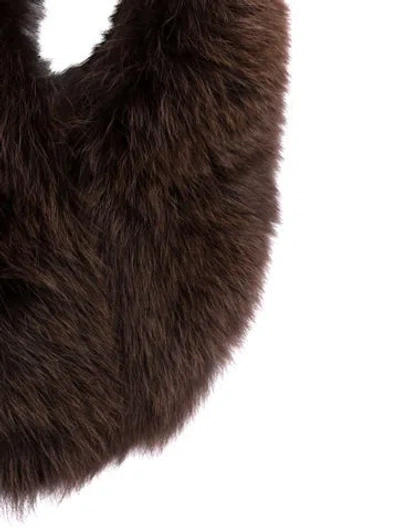 Pre-owned Fur Mink Shawl In Brown
