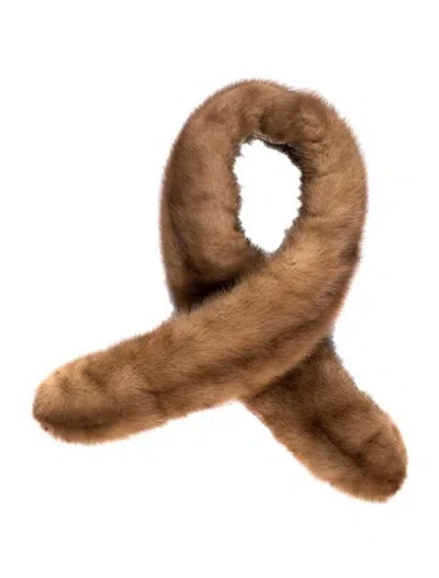 Pre-owned Fur Mink Snood In Neutral
