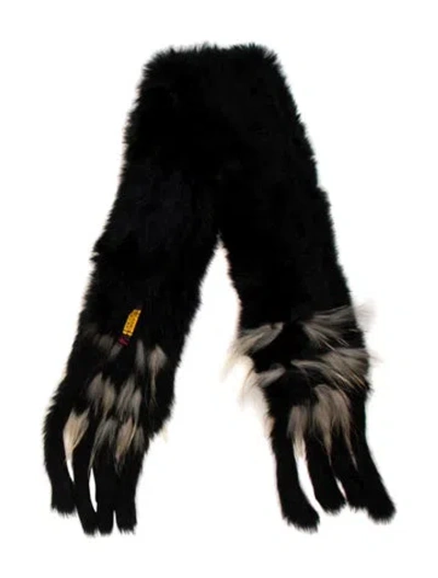 Pre-owned Fur Mink Stole In Black