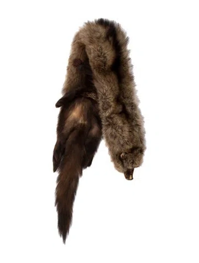 Pre-owned Fur Mink Stole In Brown