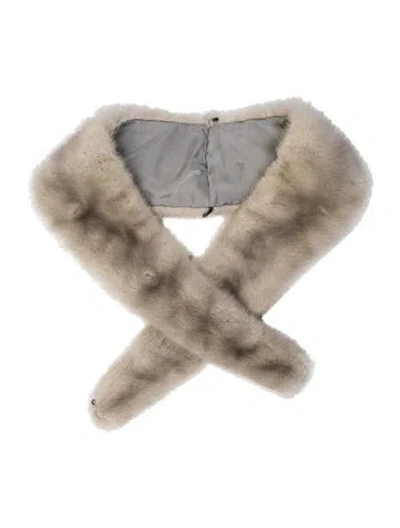 Pre-owned Fur Mink Stole In Neutral