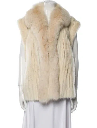 Pre-owned Fur Mink Vest In Neutral