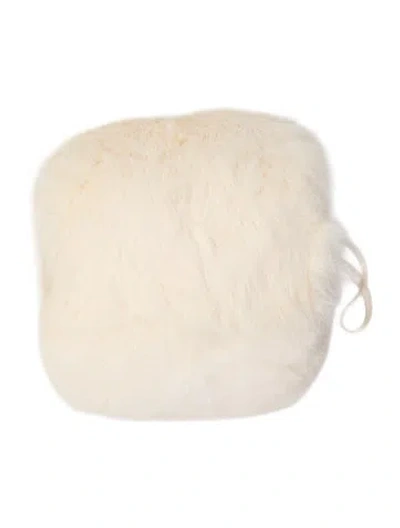 Pre-owned Fur Muff In White