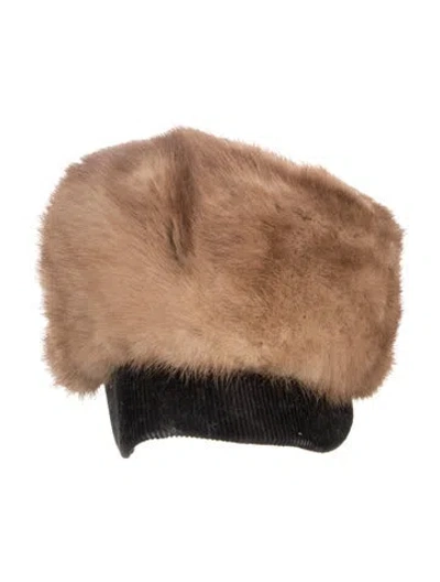 Pre-owned Fur Neutral  Driver Hat In Black/neutrals