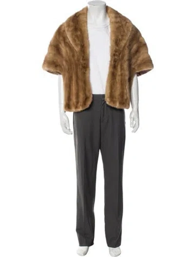 Pre-owned Fur Overcoat In Brown