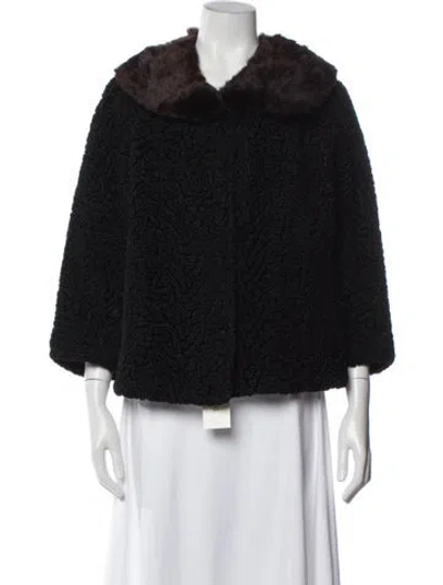 Pre-owned Fur Persian Lamb Coat In Gray