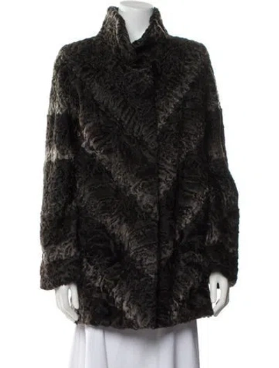 Pre-owned Fur Persian Lamb  Coat In Black
