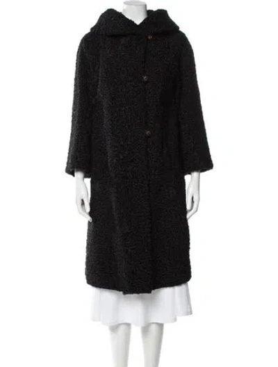 Pre-owned Fur Persian Lamb  Coat In Black
