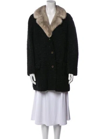 Pre-owned Fur Persian Lamb  Coat In Black
