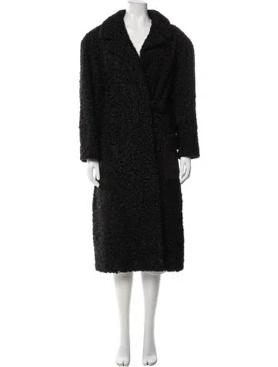 Pre-owned Fur Persian Lamb  Coat In Black