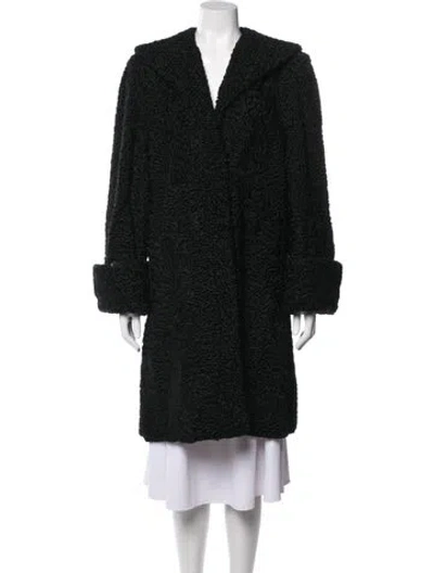 Pre-owned Fur Persian Lamb  Coat In Black