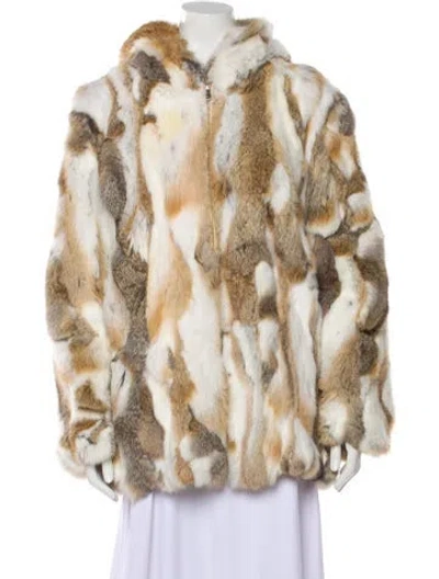 Pre-owned Fur Printed Faux  Jacket In Neutral