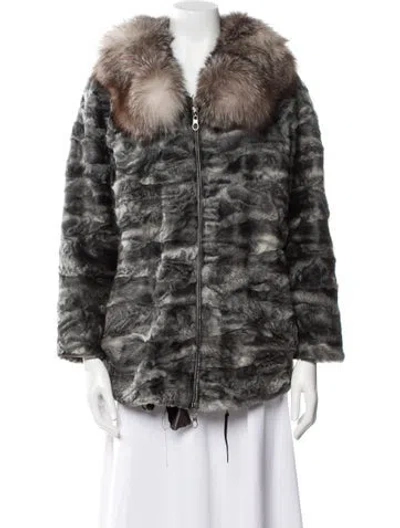 Pre-owned Fur Printed  Jacket In Multi