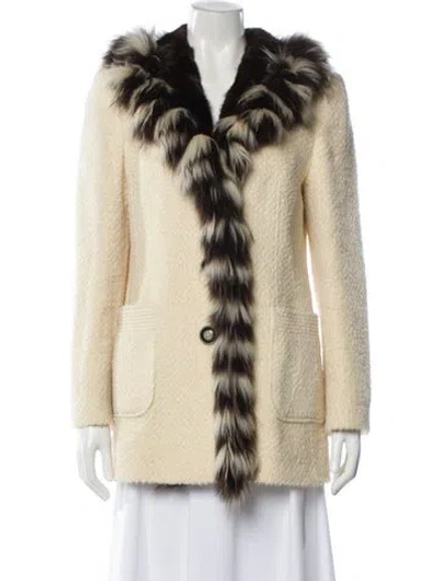 Pre-owned Fur Printed  Jacket In Neutral
