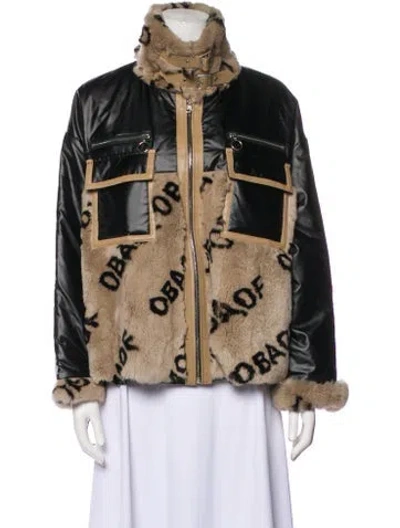 Pre-owned Fur Printed  Jacket In Neutral