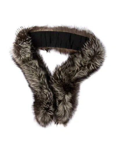 Pre-owned Fur Printed Scarf In Multi