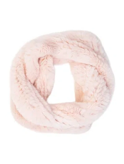 Pre-owned Fur Rabbit  Snood In Pink