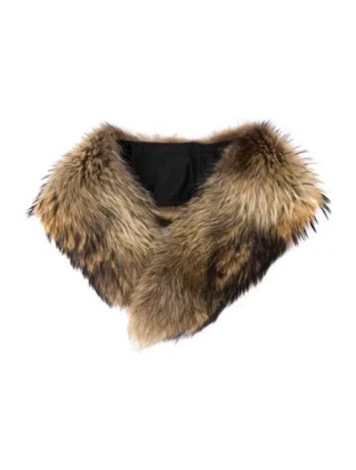 Pre-owned Fur Red Fox Scarf In Neutral
