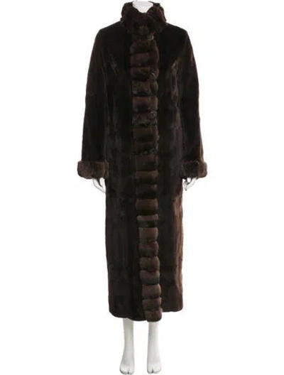 Pre-owned Fur Reversible  Coat In Brown
