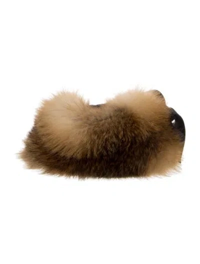 Pre-owned Fur Roller Fox  Winter Hat In Brown