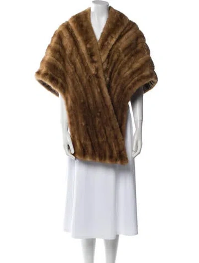 Pre-owned Fur Sable Cape In Neutral