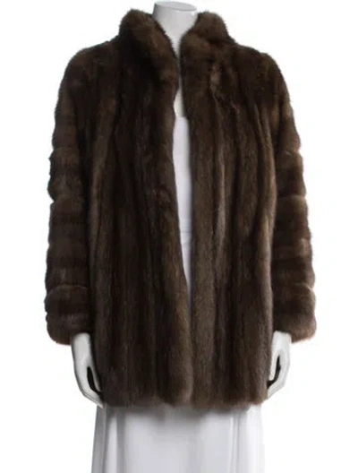 Pre-owned Fur Sable  Jacket In Brown