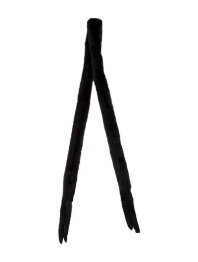 Pre-owned Fur Sable Scarf In Brown