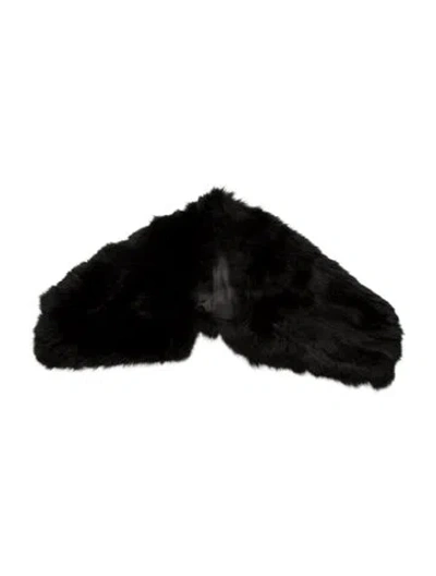 Pre-owned Fur Scarf In Black