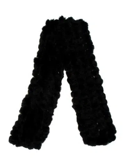 Pre-owned Fur Scarf In Black