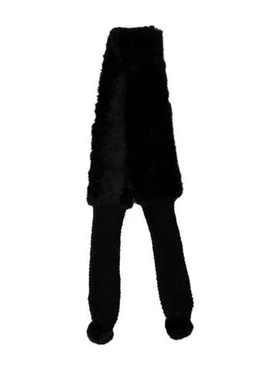 Pre-owned Fur Scarf In Black