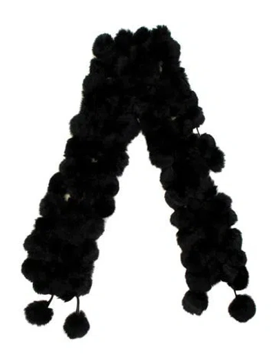 Pre-owned Fur Scarf In Black