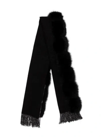 Pre-owned Fur Scarf In Black