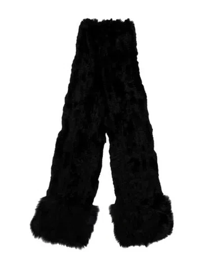 Pre-owned Fur Scarf In Black